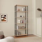 Horeke 6 Tier Flexi Storage Rack - Oak + Black
