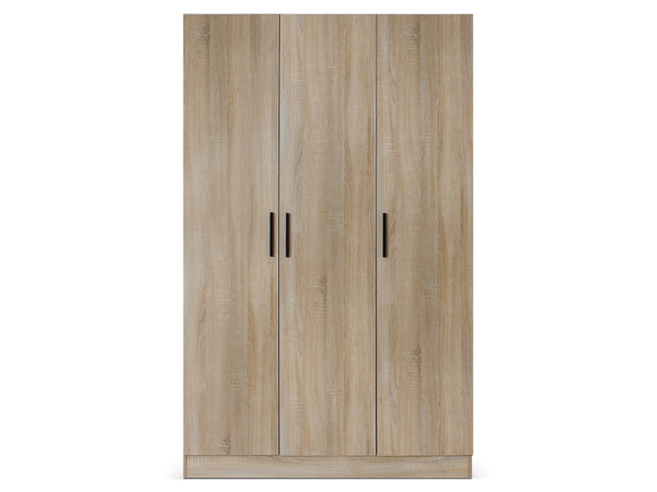 Bram 3 Door Wardrobe Cabinet - Oak