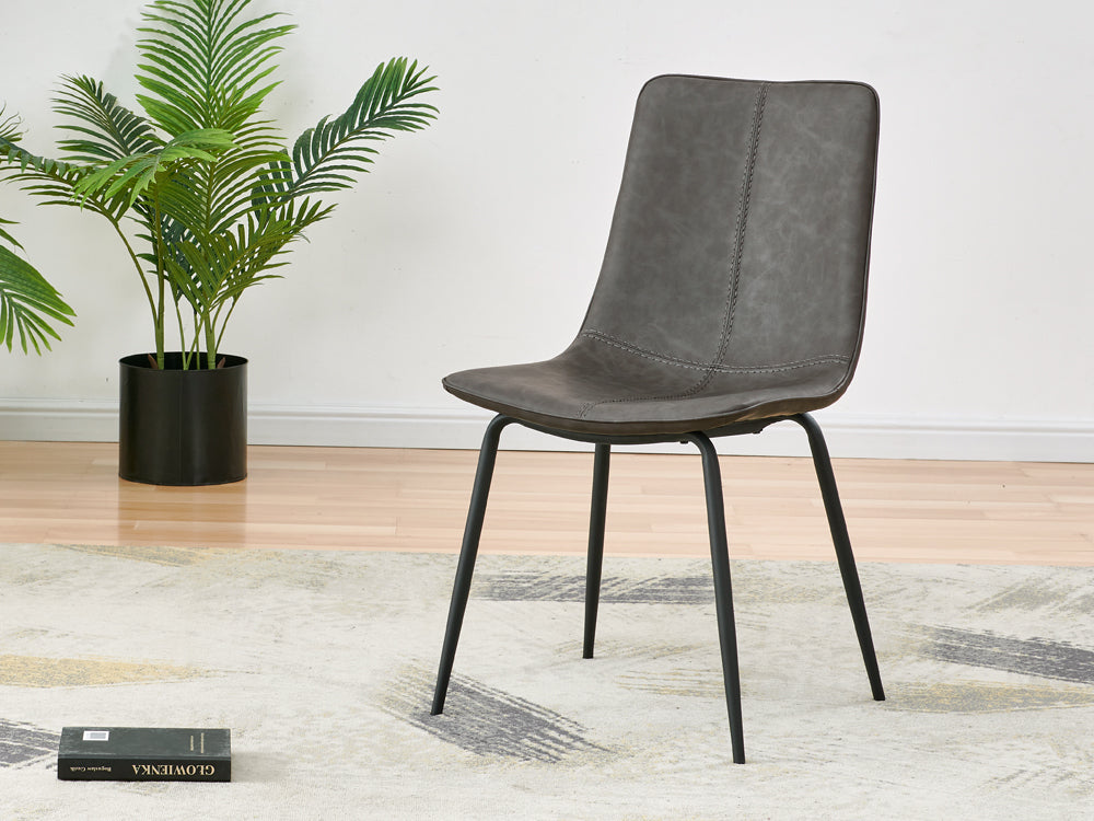 Treasurebox ROWAN 4PCS Dining Chair - DARK GREY