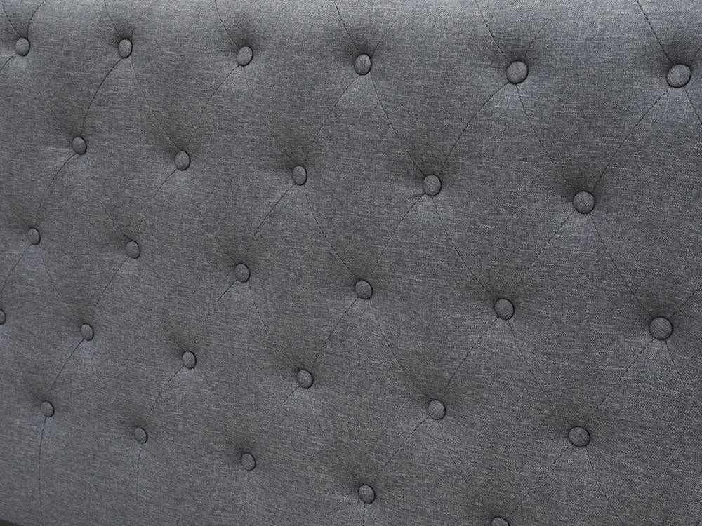 Treasurebox EGMONT Queen Bed Frame - DARK GREY