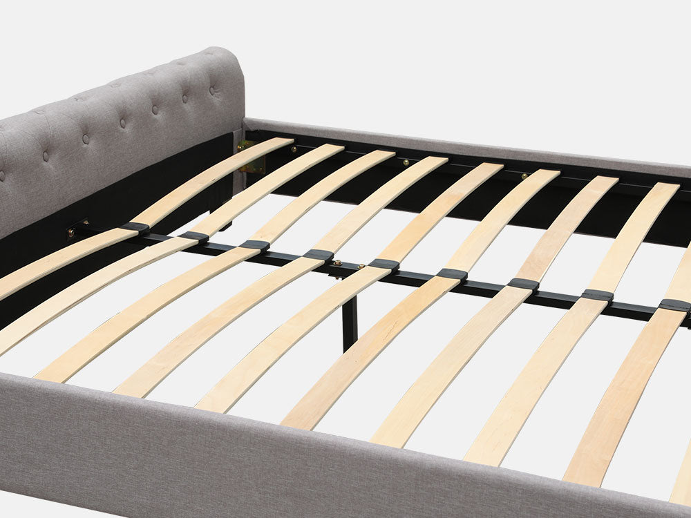 Treasurebox EGMONT Queen Bed Frame - LIGHT GREY