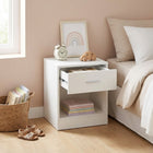 Clayton Bedside Table with 1 Drawer - White
