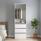 Payette 3 Drawer Wardrobe - White