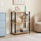 Horeke 3 Tier Flexi Storage Rack - Oak + Black