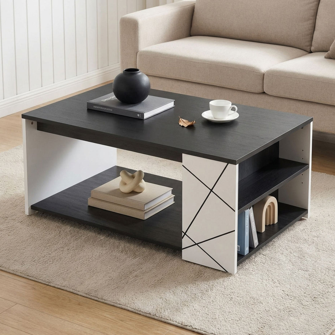 Dustin Coffee Table - Oak Grey + White – Treasurebox