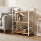 Hikuai 3 Tier Bookshelf - Natural + White