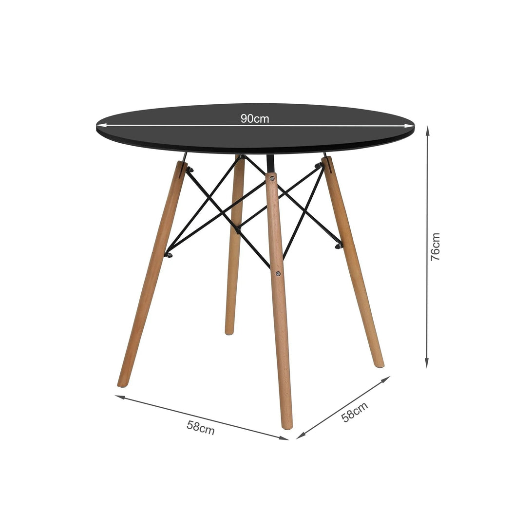 Cena Dining Table Round 90 x 75 cm - Black – Treasurebox