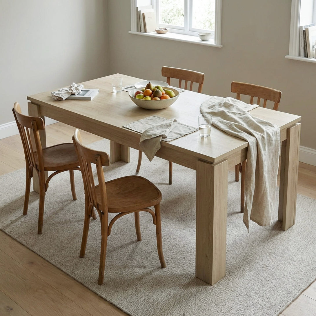 Azar Dining Table Rectangle 160 x 80cm - Natural – Treasurebox
