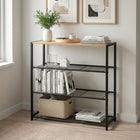 Milton 4 Tier Storage Shelf - Maple + Black