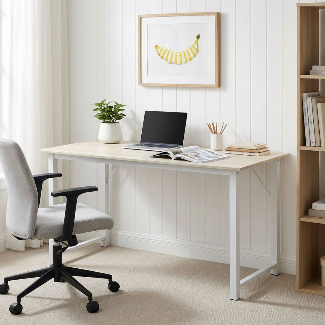 Taylen 140cm Maple Computer Desk - Stylish & Practical – Treasurebox