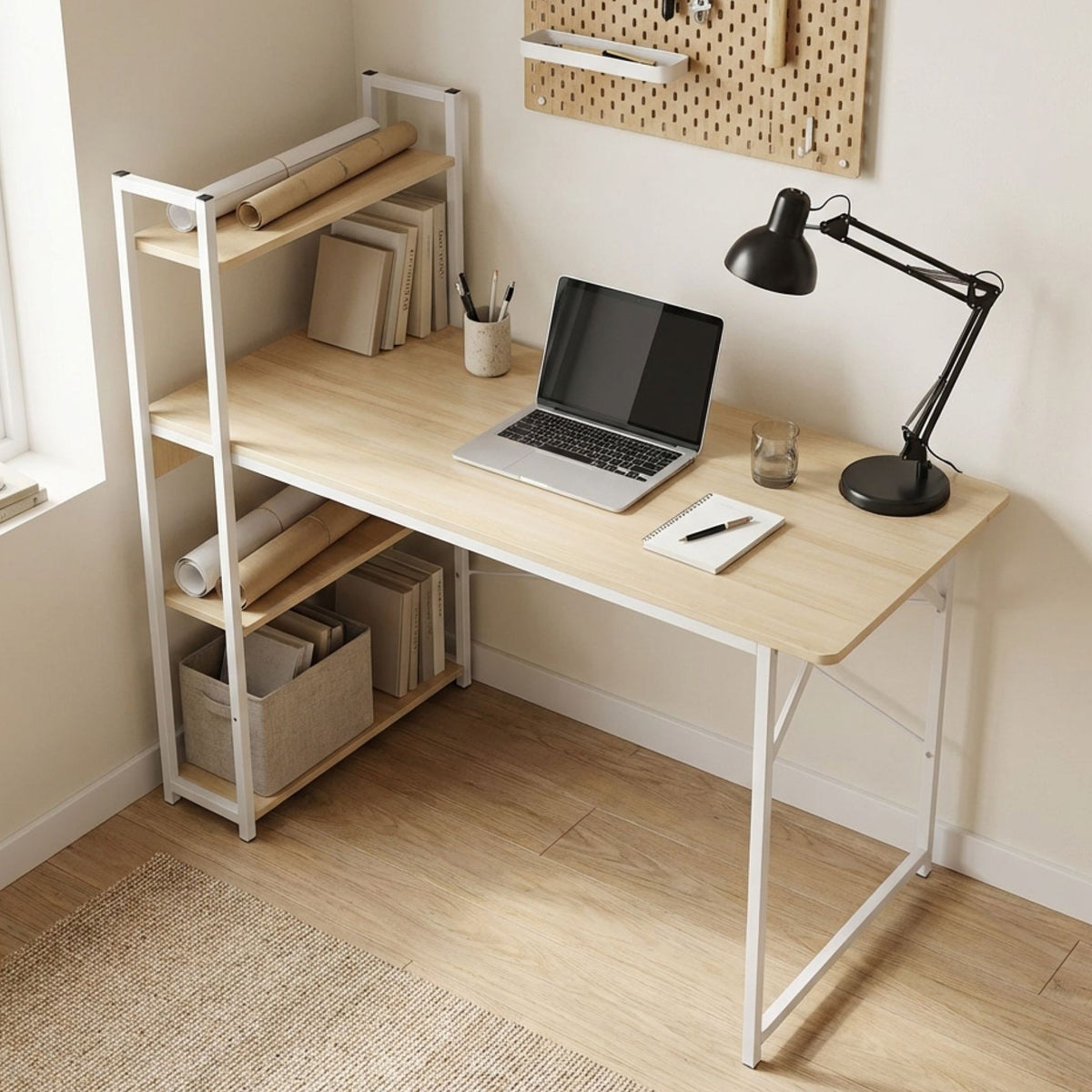 8766-kendahl-120cm-computer-desk-with-bookshelf-white-2601281