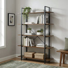 Forge 5 Tier Bookshelf - Rustic Brown