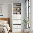 PAYETTE 6 Drawer & 3 Shelf Wardrobe - WHITE