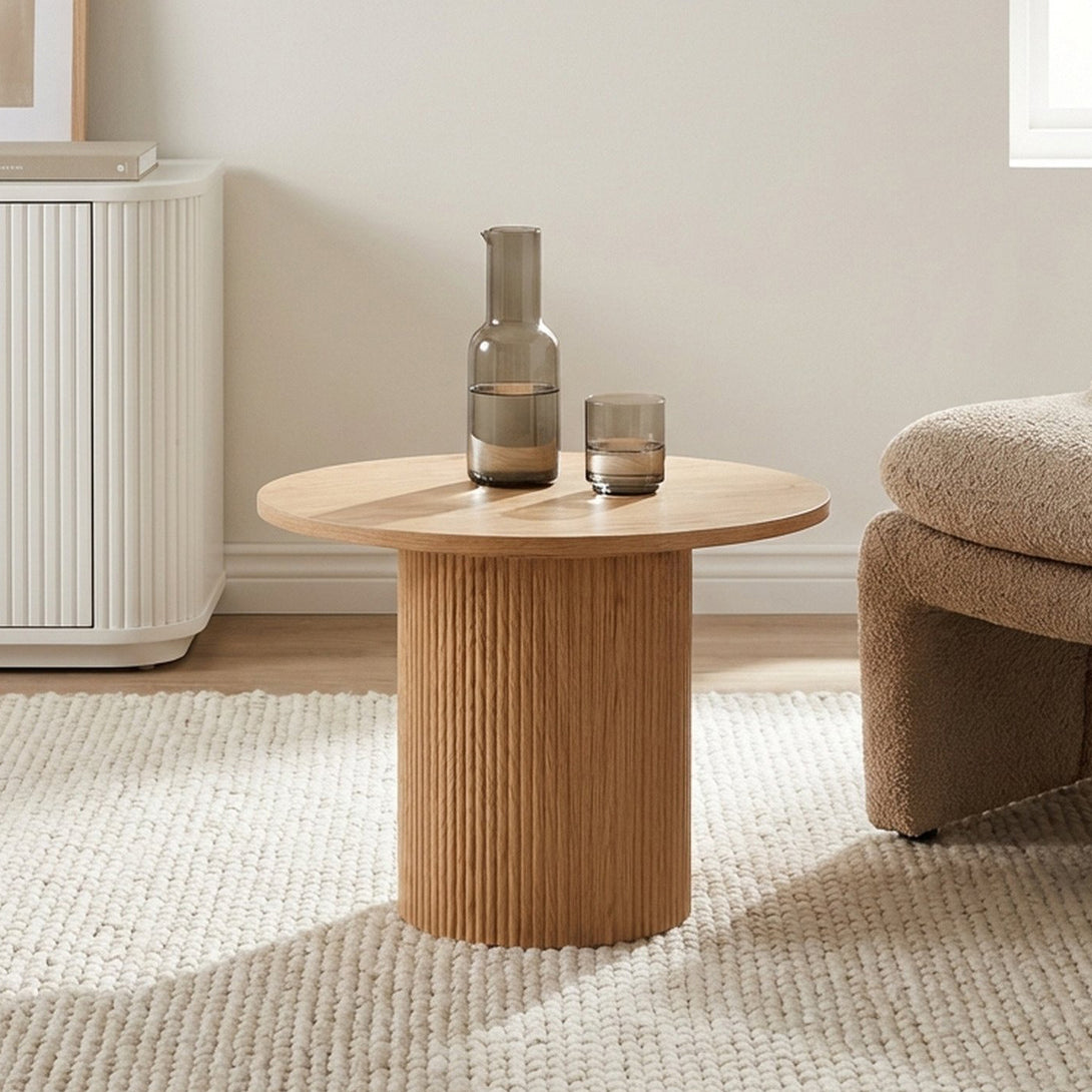 Peyton Round Coffee Table 60cm - Oak – Treasurebox