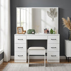 Wisteria 2 Piece Dressing Table with Mirror & Stool Set - White