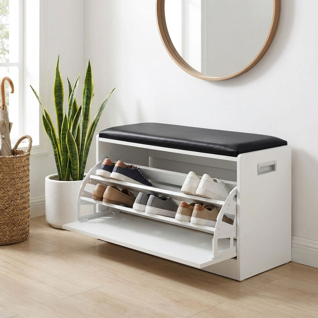 GLORIA Wooden Shoe Rack 3 Layer - White – Treasurebox