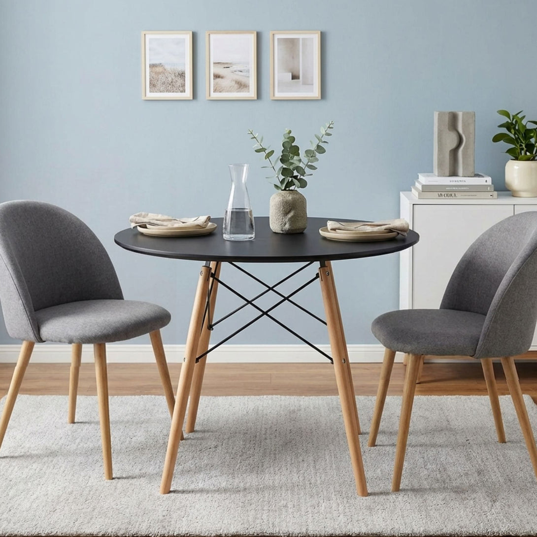 Cena Dining Table Round 90 x 75 cm - Black – Treasurebox