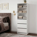 Payette 3 Drawer & Shelf Wardrobe - White
