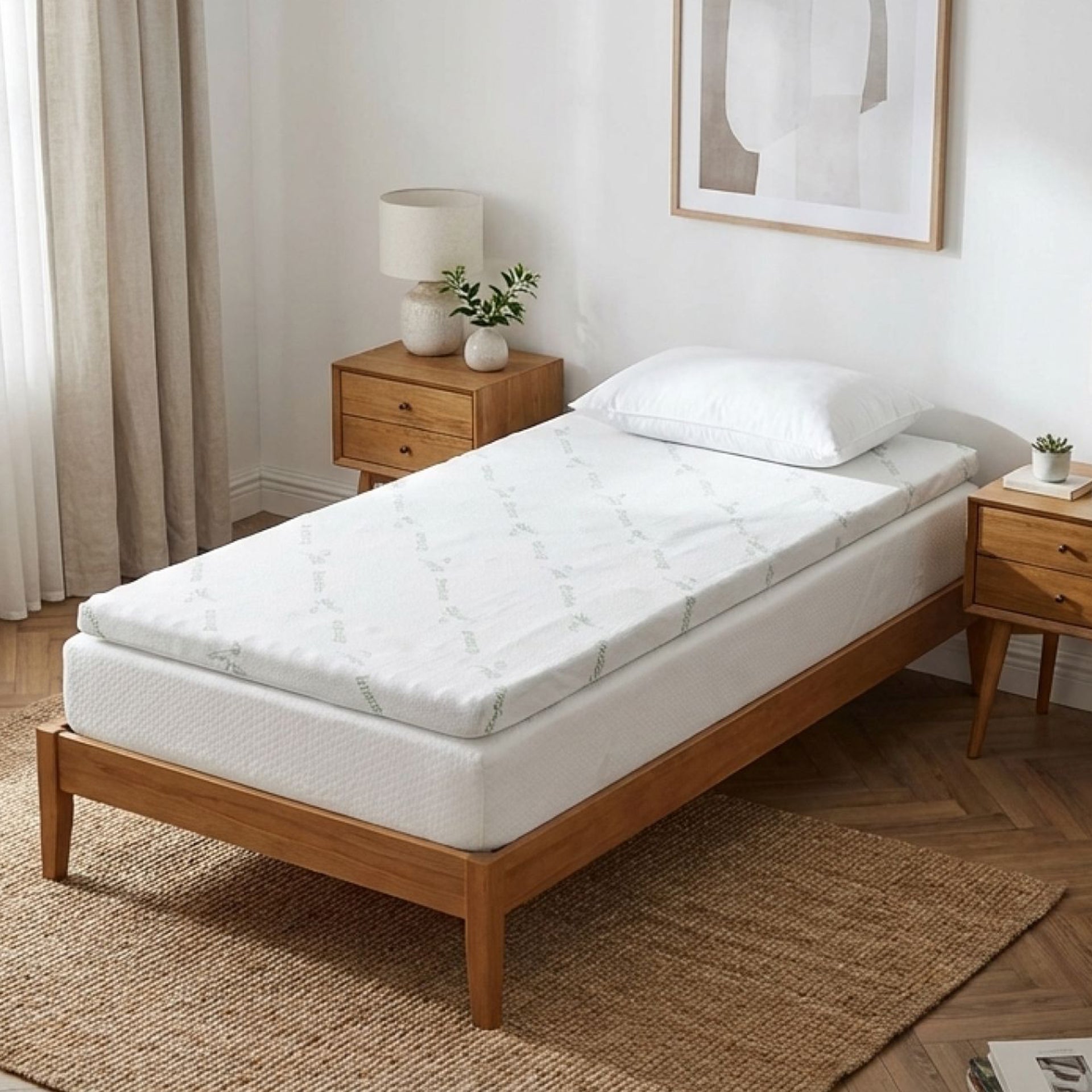 Topper Single Gel Memory Foam Mattress Topper - Single Comfort – Treasurebox