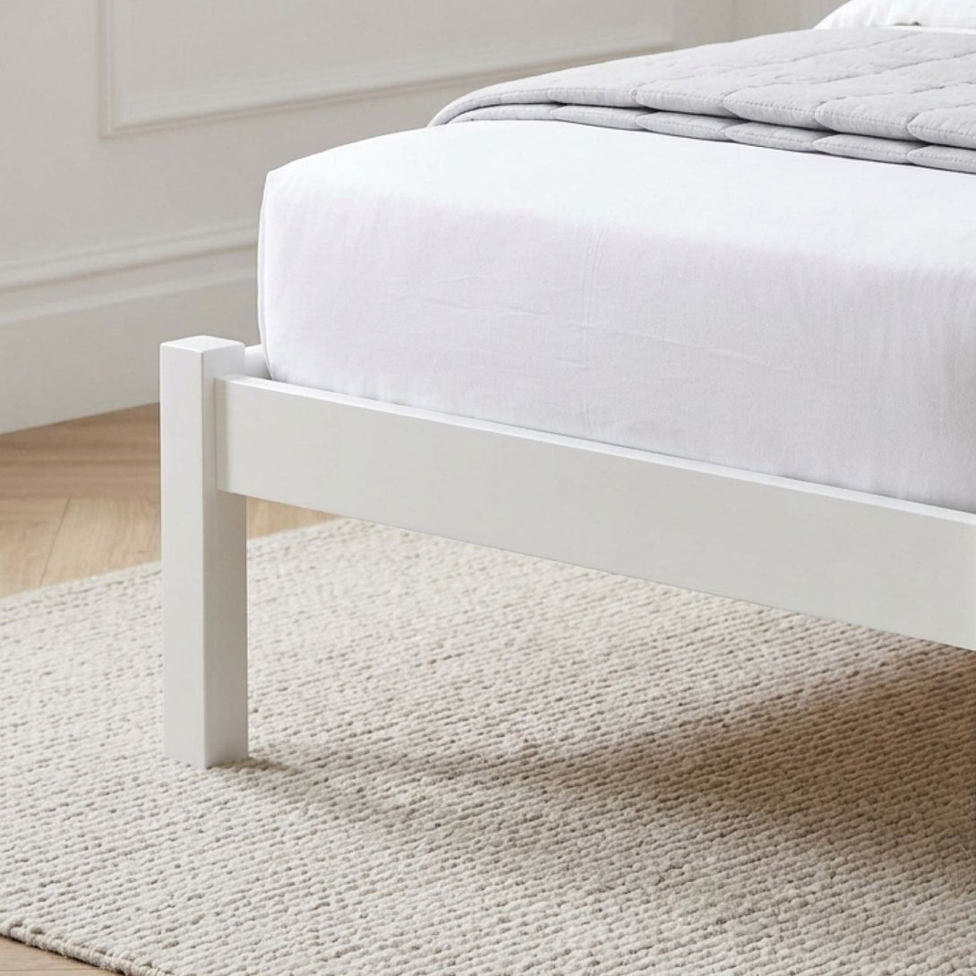 Baker Wooden Bed Frame - Timeless White Design – Treasurebox