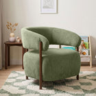 Elow Velvet Armchair - Olive Green