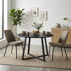 Crastin Round Dining Table 120x75cm - Black