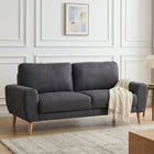 Suki Linen 3 Seater Sofa - Dark Grey
