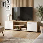 Cauto 1.8m Entertainment Unit - Oak + White