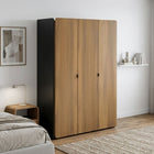 Dorian 3 Door Wardrobe - Walnut + Black