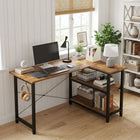 Omar Computer Corner Desk - Rustic Brown