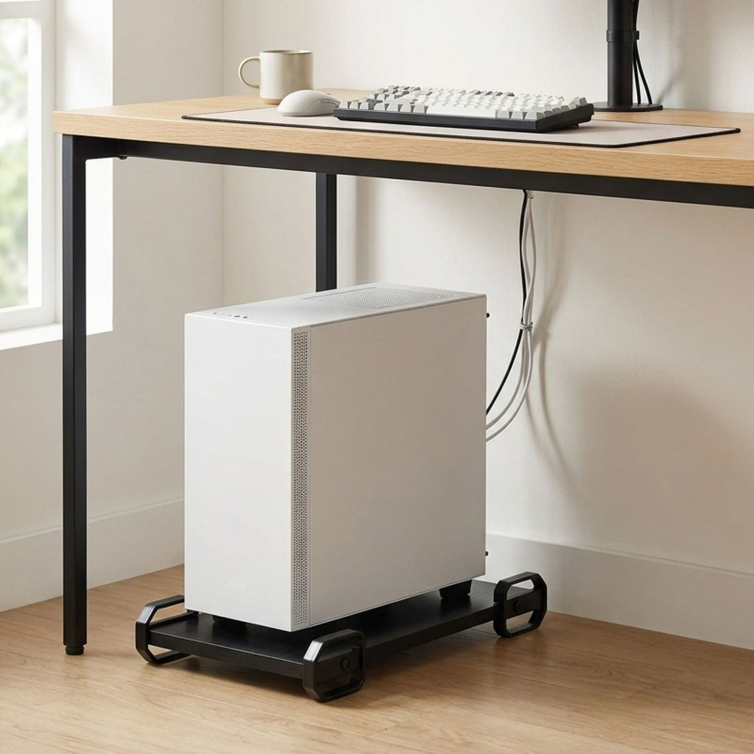 Computer Host Tray - Black | Stylish Workspace Solution – Treasurebox