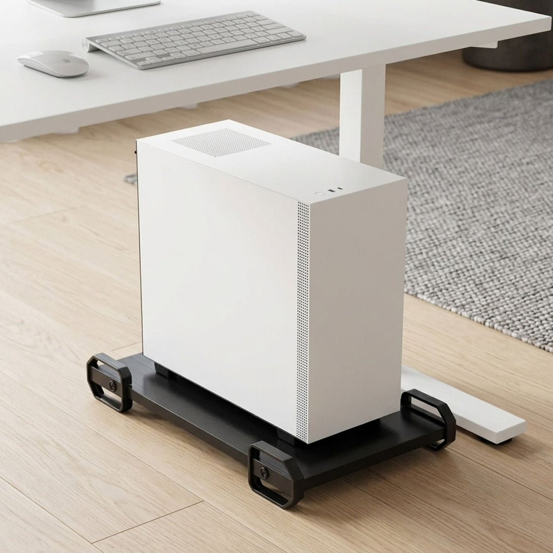 Computer Host Tray - Black | Stylish Workspace Solution – Treasurebox