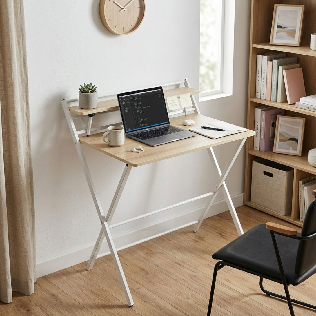 Milo 80cm Foldable Computer Desk - Oak – Treasurebox