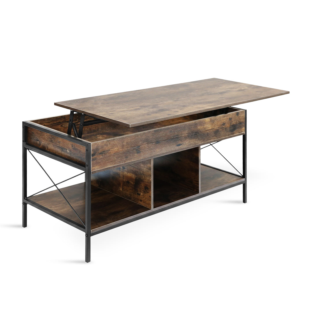 Vault Lift-Top Storage Coffee Table - Rustic Brown – Treasurebox