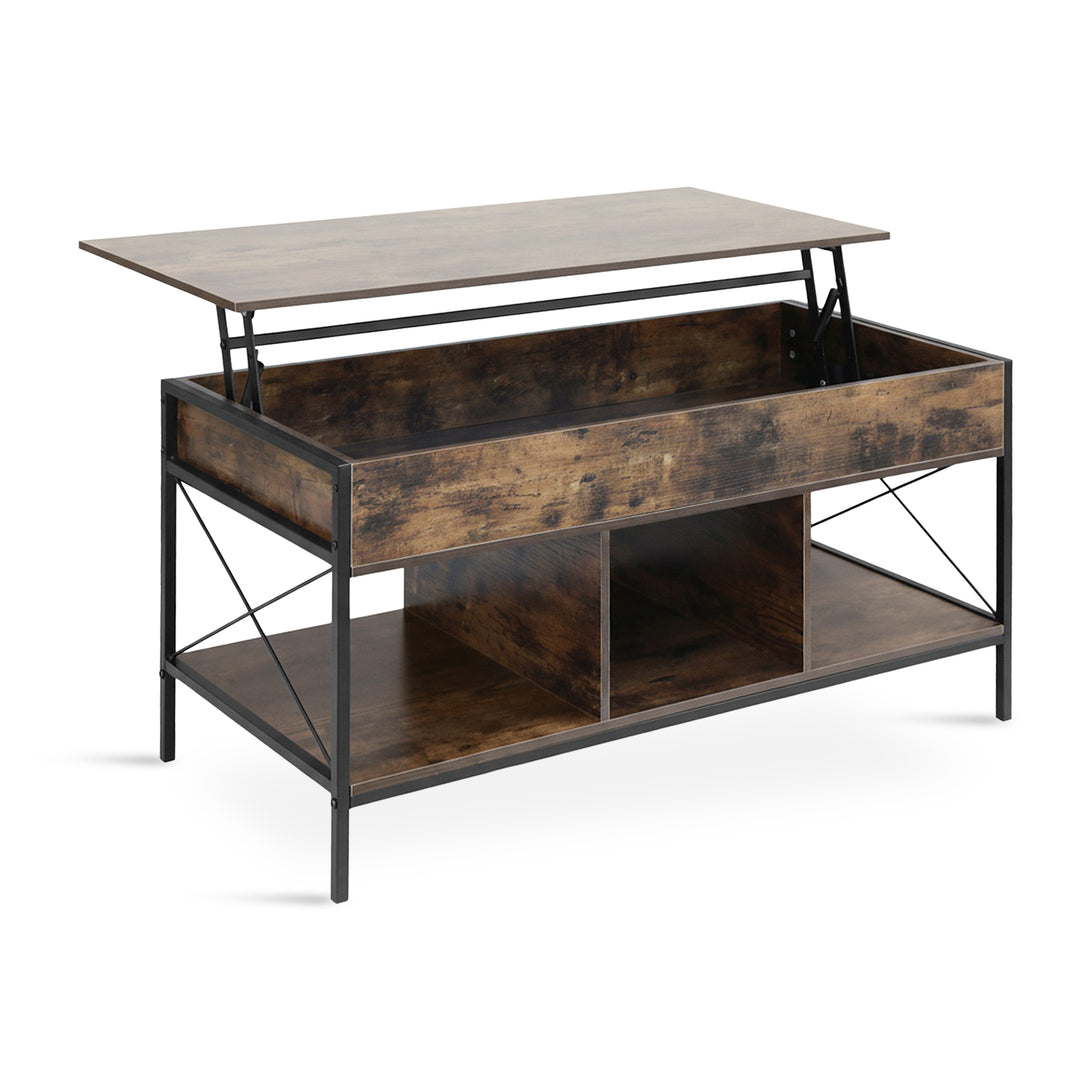 Vault Lift-Top Storage Coffee Table - Rustic Brown – Treasurebox