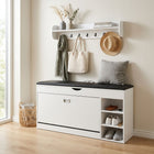 Gannet Shoe Rack Storage Cabinet 3 Layer - White + Black