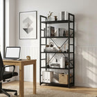 Poroti 5 Tier Bookshelf Storage Shelf - Black