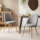 Wyatt Linen Dining Chair - Set of 2 - Light Grey