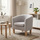 Ryan Linen Armchair - Light Grey