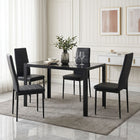 Samuel 5 Piece 1.2m Dining Set - Black