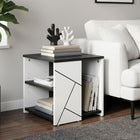 Dustin Side Table - Oak Grey + White