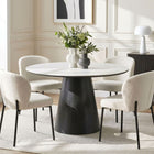 Consera 120cm Ceramic Round Dining Table - White