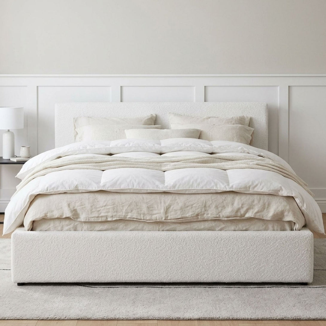 Belo Super King Teddy Gas Lift Bed Frame - White – Treasurebox