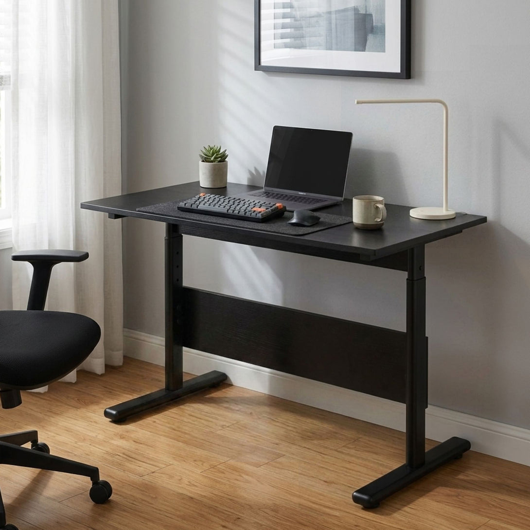 Hector 100cm Height-Adjustable Computer Desk - Black – Treasurebox
