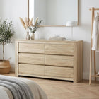 Borneo 6 Drawers Lowboy - Oak