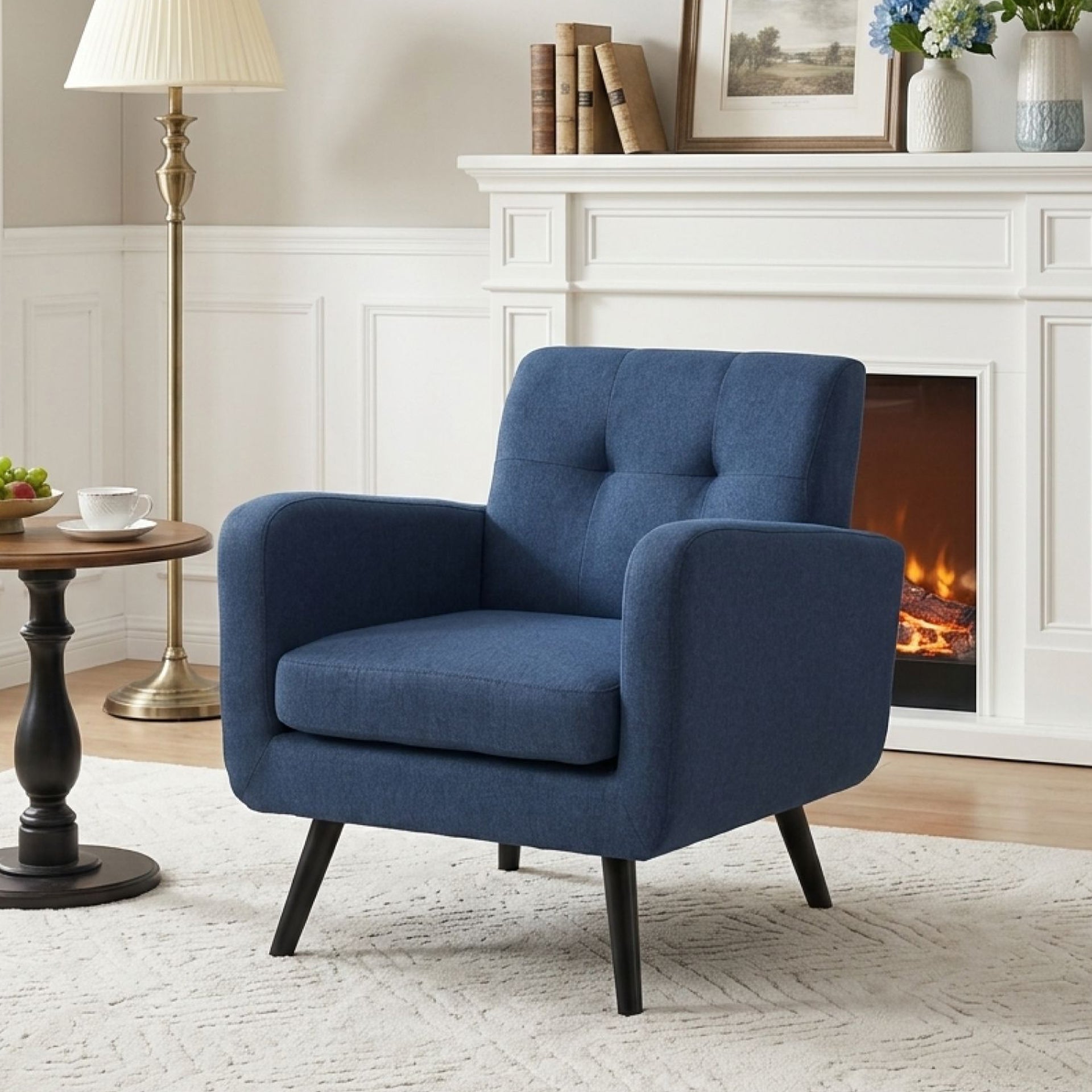 Tulo Linen Armchair - Dark Blue – Treasurebox