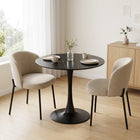 Tulesso Round Dining Table 80x75cm - Golden Black