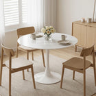 Tulesso Round Dining Table 90x75cm - Snow White