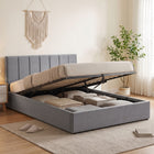 Penelope Queen Gas Lift Velvet Bed Frame - Grey