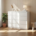 Tongass Wooden Low Boy 8 Drawers - White